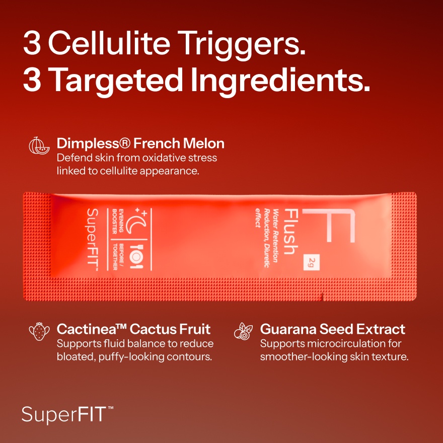 SuperFIT Flush Tissue Level Cellulite Smoothing Supplement (30 Sachets) image