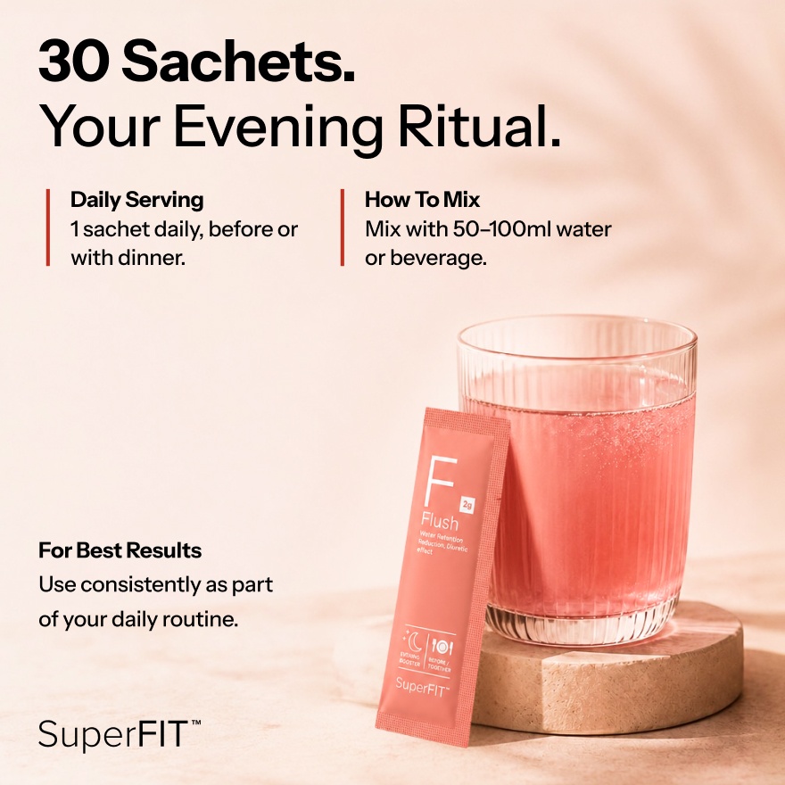 SuperFIT Flush Tissue Level Cellulite Smoothing Supplement (30 Sachets) image