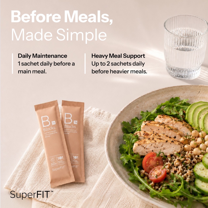 SuperFIT Block Dual Action Calorie & Fat Blocking Supplement (30 Sachets) image