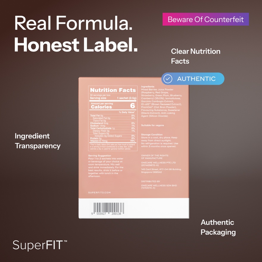 SuperFIT Block Dual Action Calorie & Fat Blocking Supplement (30 Sachets) image