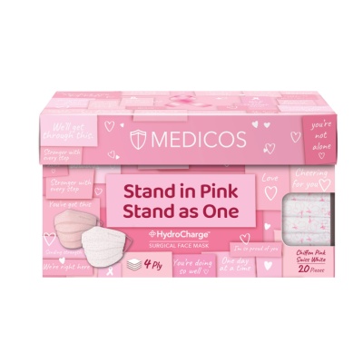 MEDICOS - 4ply Hydrocharge Regular Fit Pink Ribbon 20's image