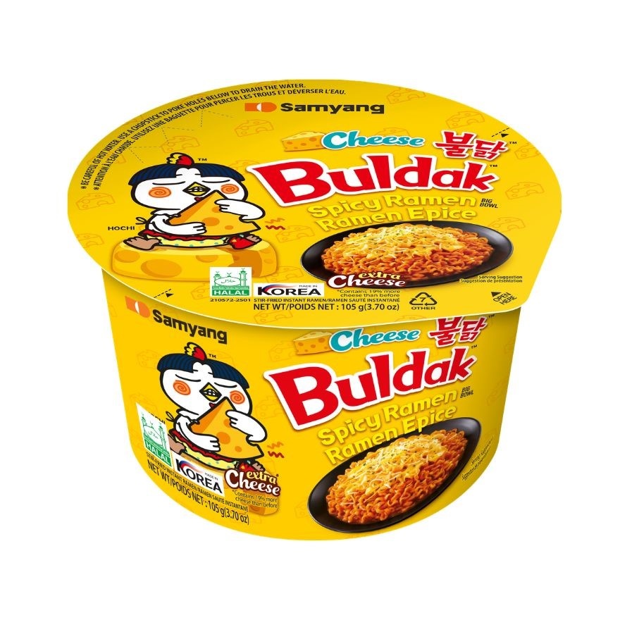 Buldak Hot Chicken Cheese Spicy Ramen Bowl 105g image