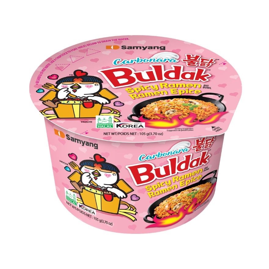 Buldak Hot Chicken Carbonara Spicy Ramen Bowl 105g image