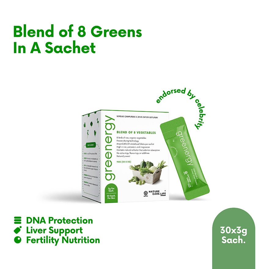 Greenergy Blend of 8 Freeze Dried Greens 30x3g image