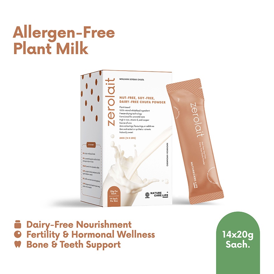 Zerolait Nut Free, Soy Free, Dairy Free Plant Milk 14x20g image