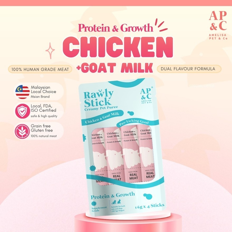 Rawly Stick Pet Puree Chicken & Goat Milk 4s image