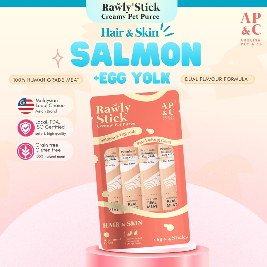 Rawly Stick Pet Puree Salmon & Egg yolk 4s image