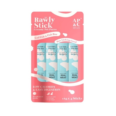AMELISA PETS & CO Rawly Stick Pet Puree Cod & Fish Roe 4s