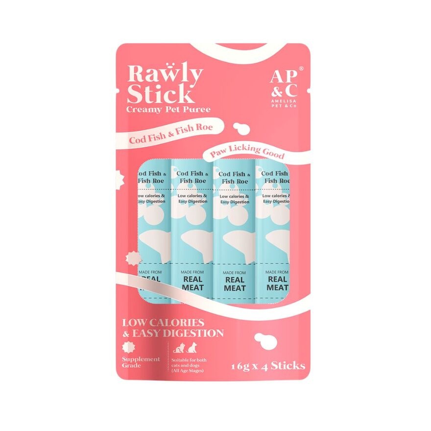 Rawly Stick Pet Puree Cod & Fish Roe 4s image