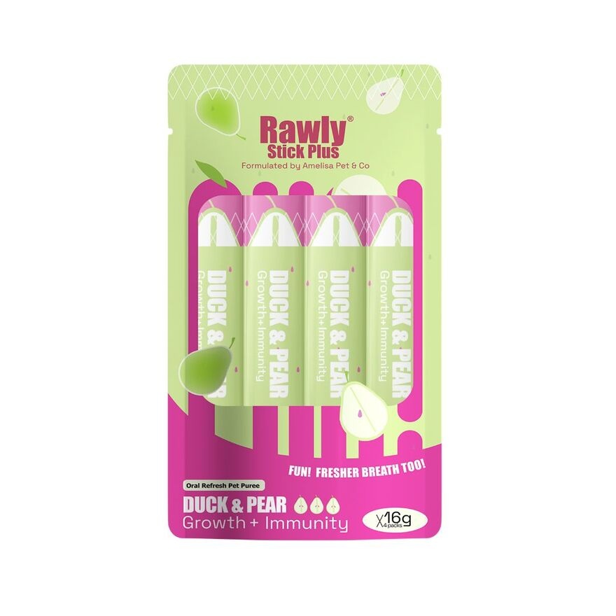 Rawly Stick Plus Oral Refresh Pet Puree Duck & Pear 4s image