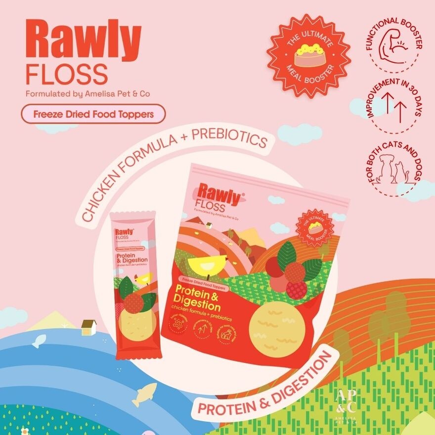 Rawly Floss Functional Food Topper Chicken Formula Protein & Digestion 10g image