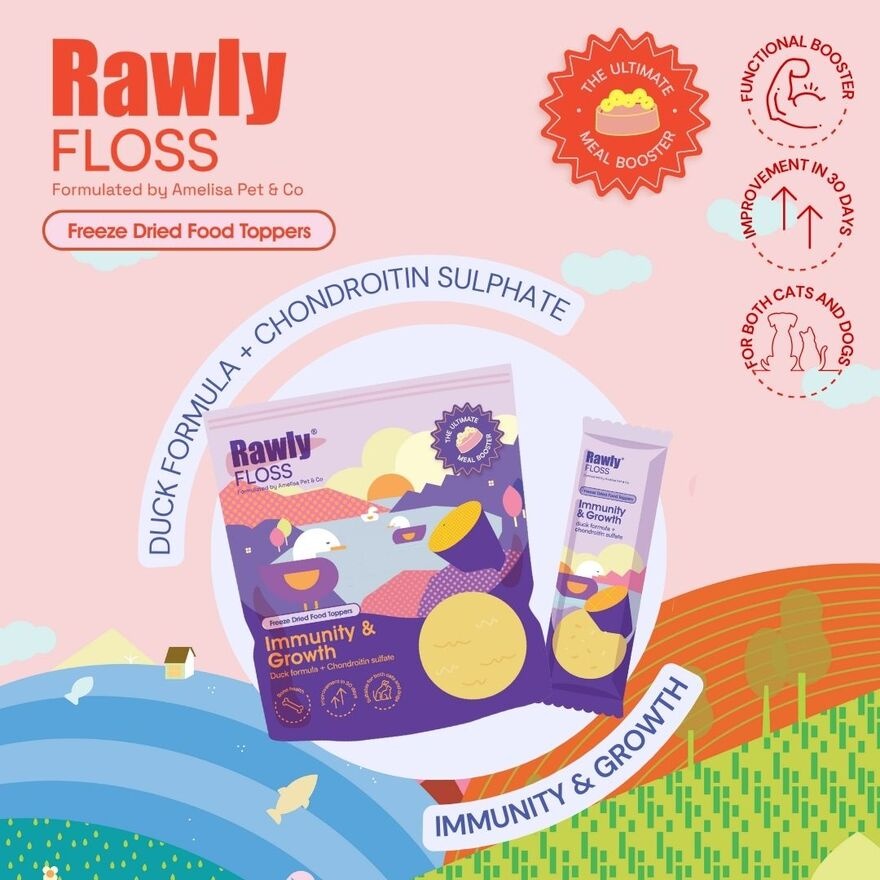 Rawly Floss Functional Food Topper Duck Formula Immunity & Growth 10g image