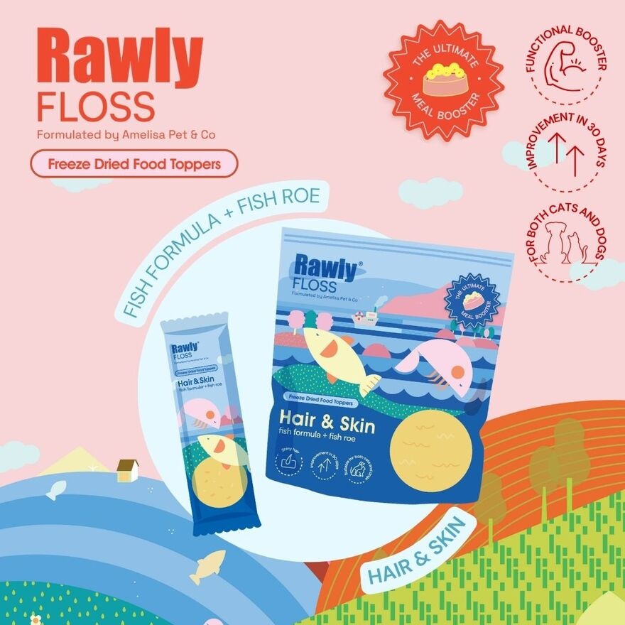 Rawly Floss Functional Food Topper Fish Formula Hair & Skin 10g image