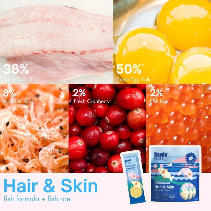 Rawly Floss Functional Food Topper Fish Formula Hair & Skin 10g image