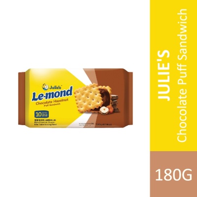 JULIE'S Le Mond Chocolate Hazelnut Puff Sandwich 180g image
