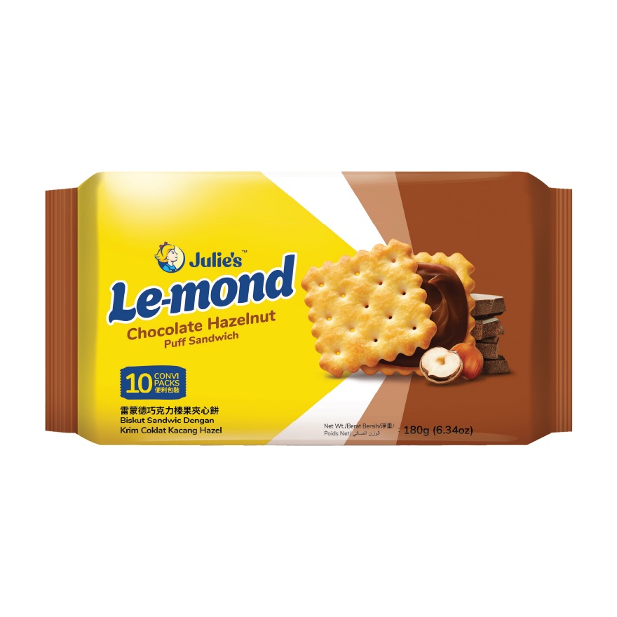 Le Mond Chocolate Hazelnut Puff Sandwich 180g image