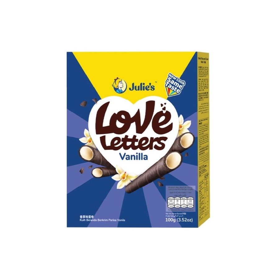 Love Letters Vanilla Flavoured Cream Wafer Rolls 100g image