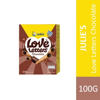 JULIE'S Love Letters Chocolate Cream Wafer Rolls 100g image