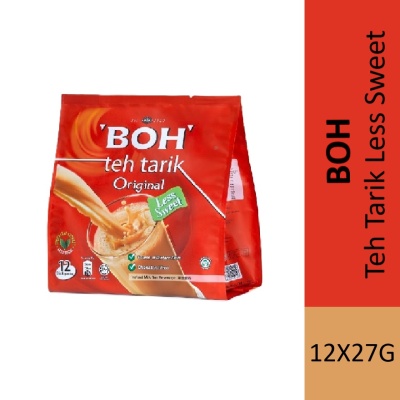 BOH Teh Tarik Original Less Sweet 12 x 27g image