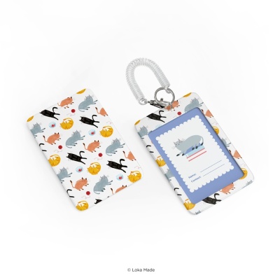 LOKA MADE Tag Holder Playful Cat 1s image
