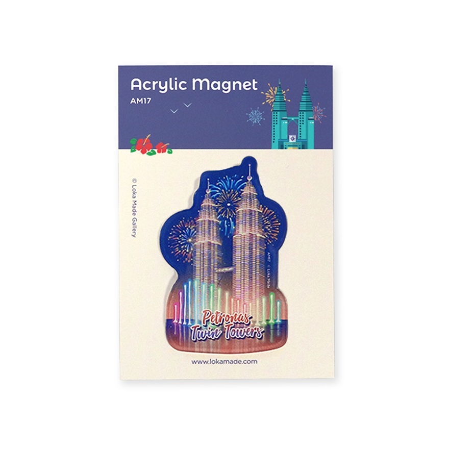 Petronas Twin Towers Night View Acrylic Magnet 1s image