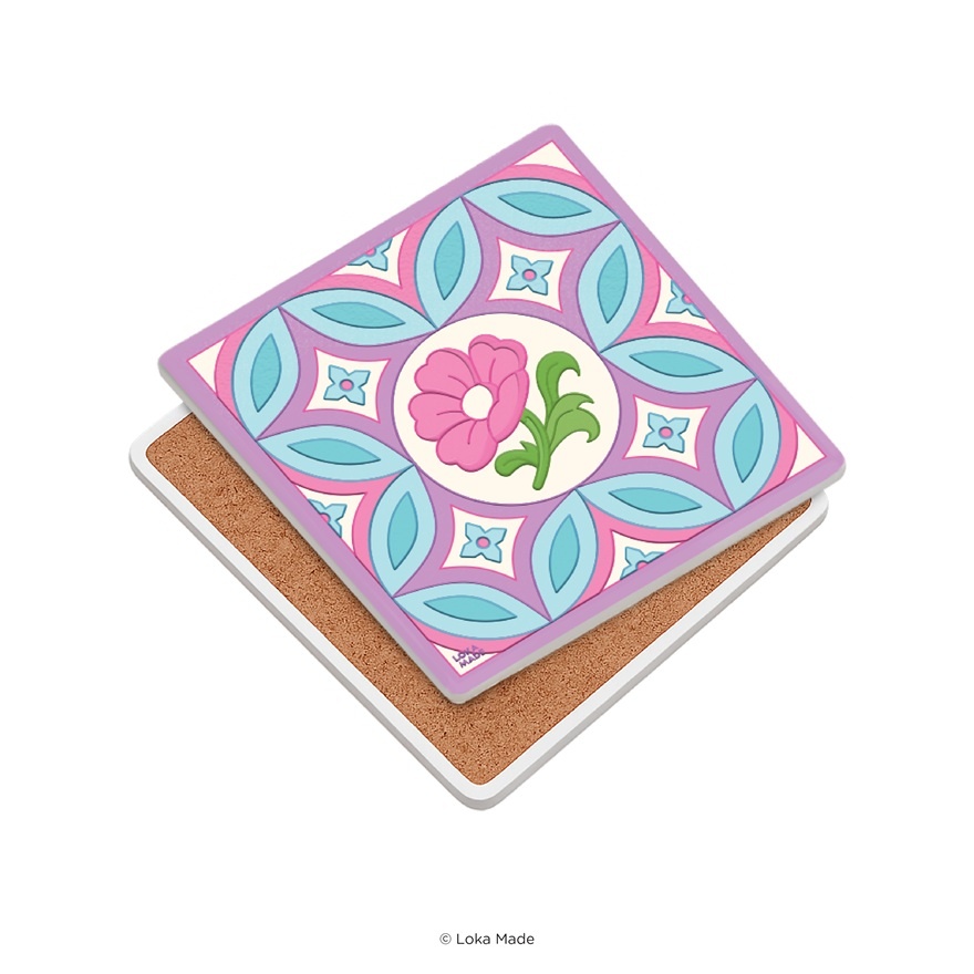 Petal Whirl Mosaic Coaster 1s image