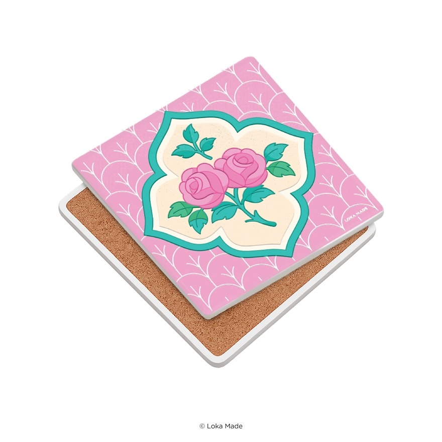 Twilight Rose Mosaic Coaster 1s image
