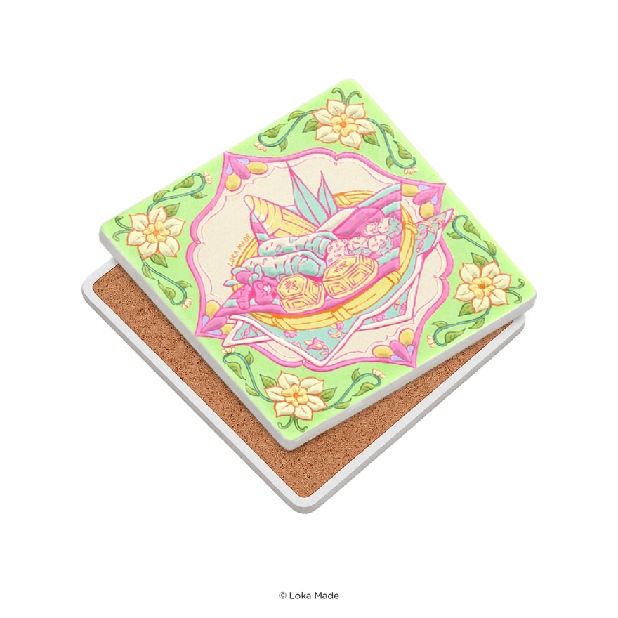Blooming Kuih muih Mosaic Coaster 1s image