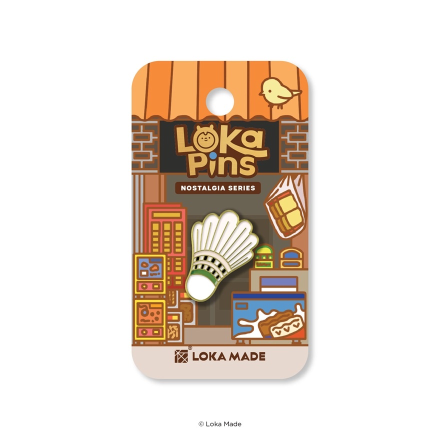 Shuttlecock Enamel Pin 1s image