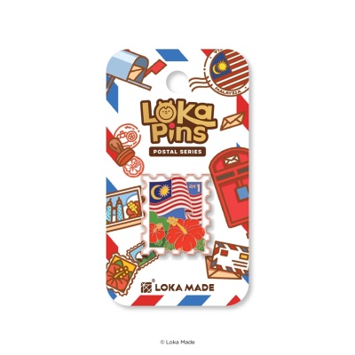 LOKA MADE Malaysia Stamp Enamel Pin 1s