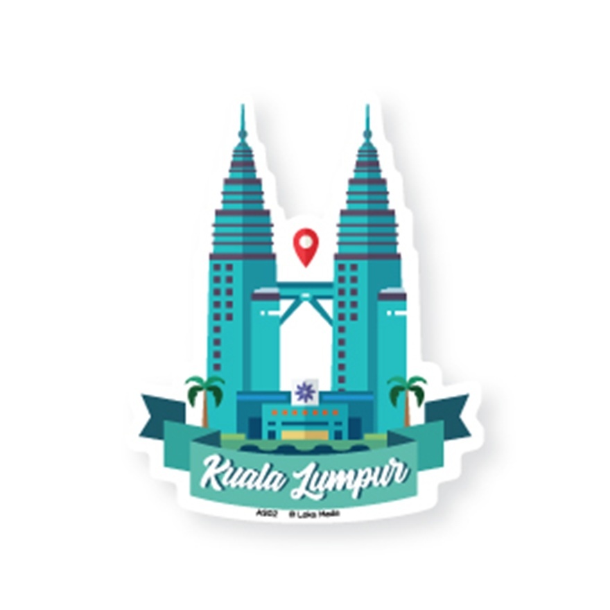 Petronas Twin Towers Day View Luggage Sticker 1s image