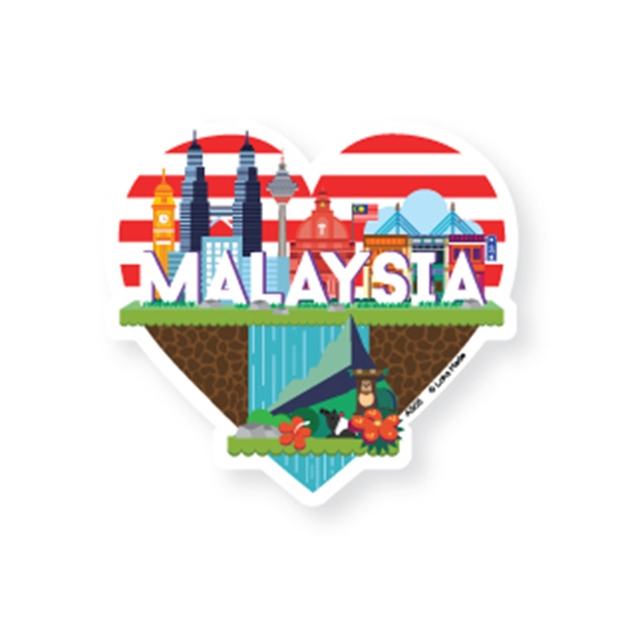 I Love Malaysia Luggage Sticker 1s image