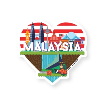 LOKA MADE I Love Malaysia Luggage Sticker 1s