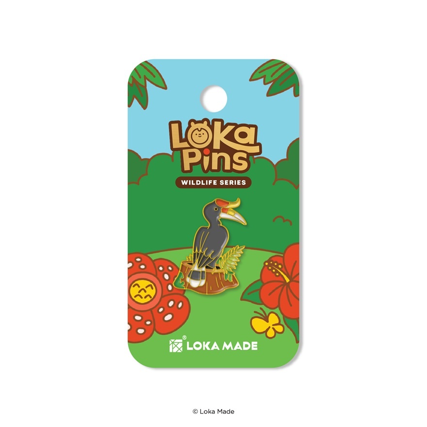 Hornbill Enamel Pin 1s image