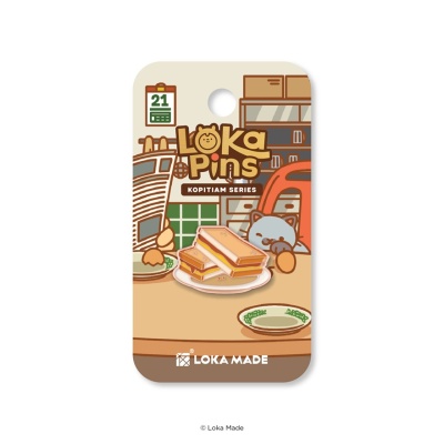 LOKA MADE Kaya Toast Enamel Pin 1s image