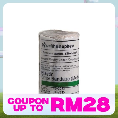 SMITH & NEPHEW Elastic Crepe Bandage (Medium Weight) 7.5cmx4m