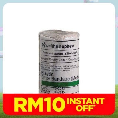 SMITH & NEPHEW Elastic Crepe Bandage (Medium Weight) 7.5cmx4m