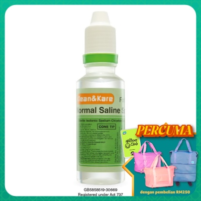 KLEAN & KARE - NORMAL SALINE SOLUTION 100ML (CONE TIP)
