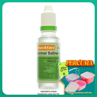 KLEAN & KARE - NORMAL SALINE SOLUTION 100ML (CONE TIP)