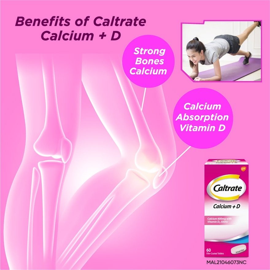 600+D Calcium with Vitamin D 60s