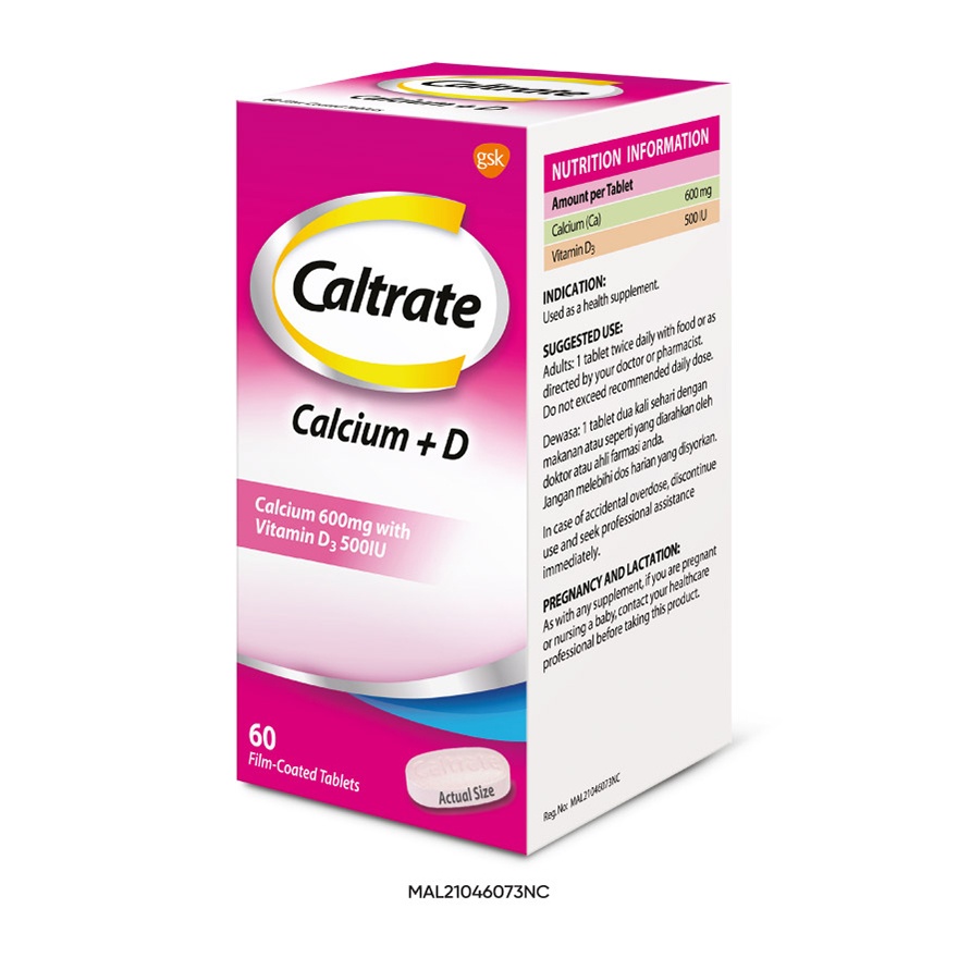 600+D Calcium with Vitamin D 60s image