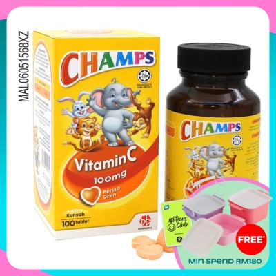 CHAMPS Vitamin C 100mg Orange 100's