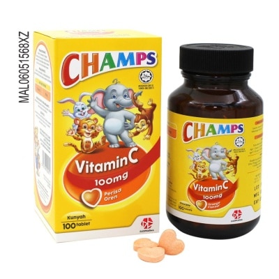 CHAMPS Vitamin C 100mg Orange 100's