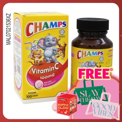 CHAMPS C 100mg Strawberry 100's (*MAL Item)