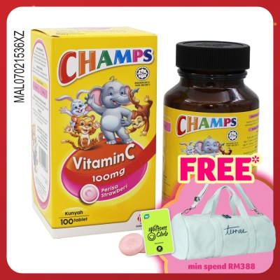 CHAMPS C 100mg Strawberry 100's (*MAL Item)