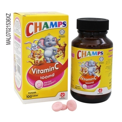 CHAMPS C 100mg Strawberry 100's