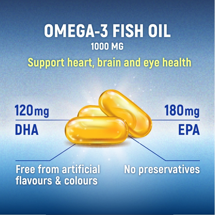 Omega 3 Fish Oil 1000mg 2 x 180's