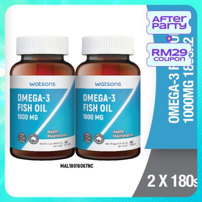 WATSONS Omega 3 Fish Oil 1000mg 2 x 180's