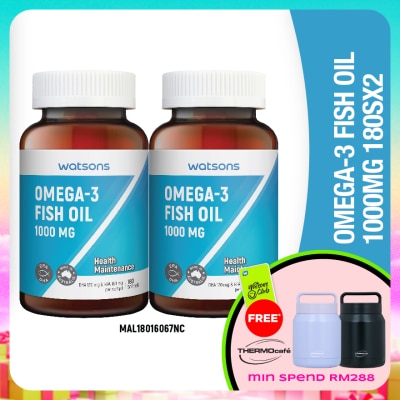 WATSONS - Omega 3 Fish Oil 1000mg 2 x 180's