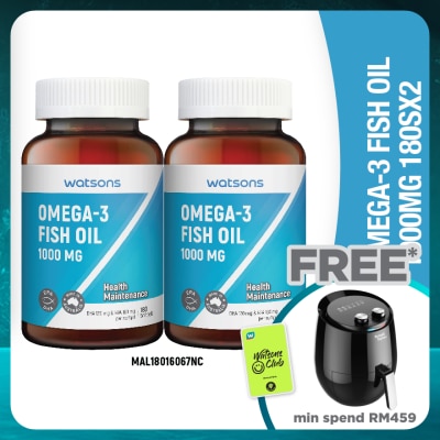 WATSONS Omega 3 Fish Oil 1000mg 2 x 180's